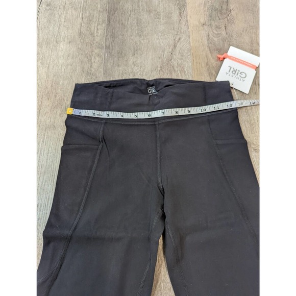 NWT Athleta Girl Fitted Mid Rise Waist Capri Leggings XL Girls Black MSRP $49 - Picture 8 of 8